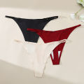 Women's Seamless Solid Color Briefs Panties. 