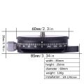 2X Camera Pan Base with Style Plate, 0.95cm Screw Aluminum Panoramic Ball Tripod Head with Bubble Level.