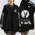 Japanese Anime Death Note Hoodies Men Kawaii Cartoon Misa Amane L Ryuk-Graphic Streetwear Harajuku Unisex Zip Up Sweatshirts.