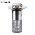 Drain Stopper for Bathroom Sink Stainless Steel Bathroom Sink Stopper with Hair Catcher Universal Anti-clog Drain Filter for Home Southeast Asian Buyers' Choice Durable Sink Stopper for Bathroom.