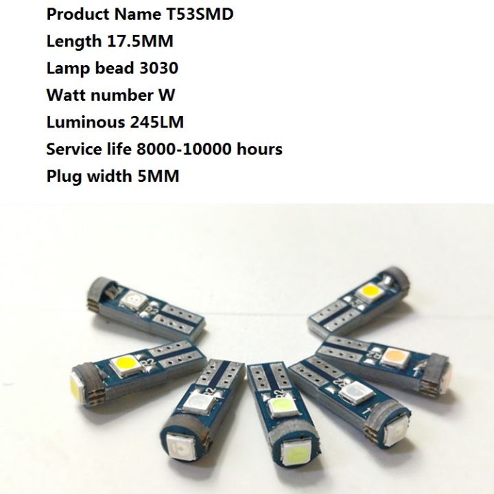 10Pcs%20T5%20W1.2W%2027%2074%2086%20206%203SMD%203030%20LED%20Car%20Interior%20Light%20Auto%20Side%20Light%20T5%20LED%20Dashboard%20Gauge%20Instrument%20Lamp%20Bulbs%20car%20dashboard%20light%20lamp%20-%20Image%206