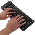 Silicone Foldable Portable Roll Up USB 2.0 Silent Keyboard Keypad. 