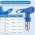 Reversible Spray Tip Nozzles Paint Spray Tips Airless Sprayer Nozzles Sprayer Parts(5 Pcs, 213, 315, 417, 519, 621). 