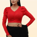 Stylish Fashionable Cotton Full hata Crop Tops Blouse for Women by Top Wear Collection. 