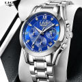 LIGE Men Watch Top Brand Original Sports Quartz Mens Watches Full Steel Waterproof Chronograph Wristwatch Men Relogio Masculino 8912. 