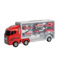 Large size kids storage container truck alloy glide car simulation fire truck engineering truck police car boy toys. 