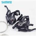 Shimano Bicycle Shifter with Brake Lever Combo (3 x 7 Speed)-Black. 