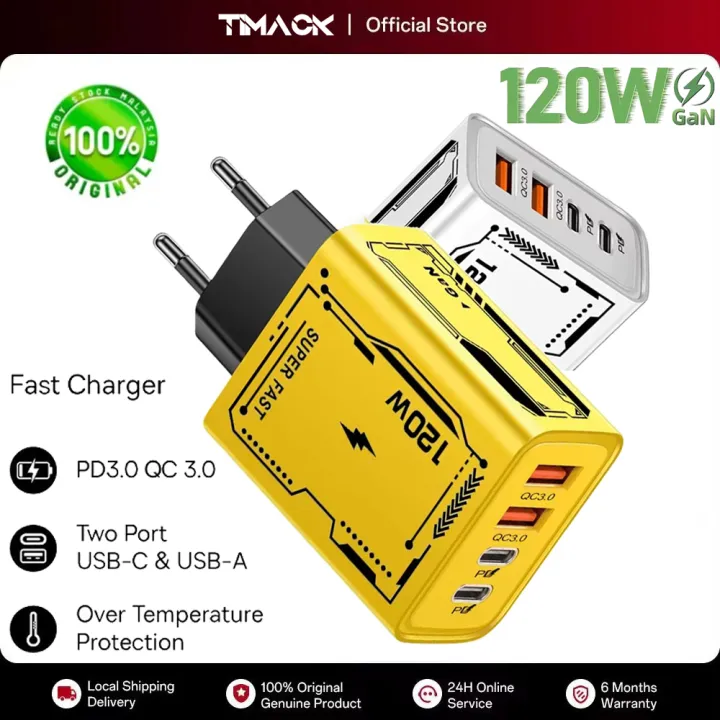 TIMACK%C2%AE%204%20Ports%20Fast%20Charger%20Type%20C%20Quick%20Charge%203.0%20USB%20C%20Wall%20Charger%20Adapter%20For%20iPhone%20Samsung%20Xiaomi%20mi%20PD%20USB%20Fast%20Charging%20-%20Image%202