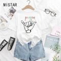 Pogue Life Outer Banks Women T Shirt OBX Shaka Hand Short Sleeve Harajuku Lady Girls 90s White T-shirt John B Letter Tops.