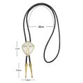 Gold Romen shield cross pattrn bolo tie for man Indian cowboy western cowgirl leather rope zinc alloy necktie.