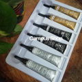 Keep smiling 3D Glass liner (12ml x 6 tube box) 3 Color Gold, Silver, Black liner for Glass Painting - colour.
