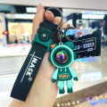 Wholesale genuine lightning bear doll schoolbag car pvc keychain cartoon cute woman exquisite keychain pendant.
