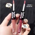 kakashow double head lip gloss velvet matte water glow mirror pouty lip white color student party cheap lipstick. 