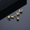 1Pc Belly Button Ring Belly Piercing Two Crystal Heart Clip On Umbilical Non Navel Pircing Cartilage Earring Clip. 