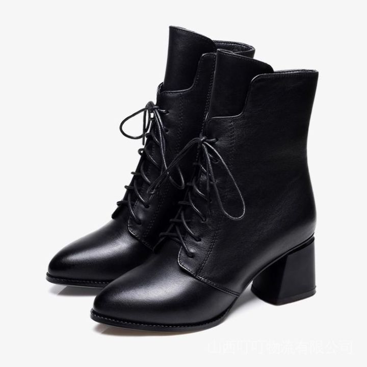 New%202024%20Women's%20Thick%20Heel%20Warm%20Summer%20Single%20Boots%20Fashion%20Autumn%20Versatile%20Mid-Calf%20Boots%20British%20Style%20High%20Heel%20Martin%20Boots%20-%20Image%207