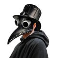 Halloween Black Rubber Plague Doctor Mask Long Nose Bird Beek Steampunk Gas Latex Face Mask Cosplay Prop for Kids and Adult. 