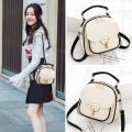 Korean Style Ladies Small Handbags 2022 New PU Leather Backpack Cute Women Soild Color Bag.