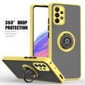 【Value Bundle】 For Galaxy A73 5G anti knock armor cover translucent matte hard case back cover case exrra protection. 