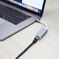 USB 3.1 Type-C to RJ45 LAN Card Gigabit Ethernet Hub Adaptor-Silver. 
