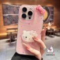 Cartoon Colorful Polka Dot Cute Hello Kitty Bow 3D DIY Doll Bracelet Case Compatible for IPhone 15 14 16 11 12 13 Pro Max XR 7Plus XS Max 16 7 15 8 Plus X SE 2020 New Imd Soft Case. 