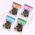 【DATA FROG Global MALL】Scratch Black Cardboard Creative DIY Draw Paper Notebook Cute Supplies Stationery. 