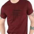 Maroon Cotton T-Shirt For Men - T Shirt. 