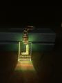 3D Crystal Led Light Key Chain for Gift Bike Laser Glass Islam Rectangle Key ring.