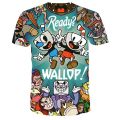Summer Cuphead Mugman 3D Print Kids T-Shirt Funny Girls Boys Children Tops Tees Unisex Breathable Cartoon O-Neck Short Sleeve.