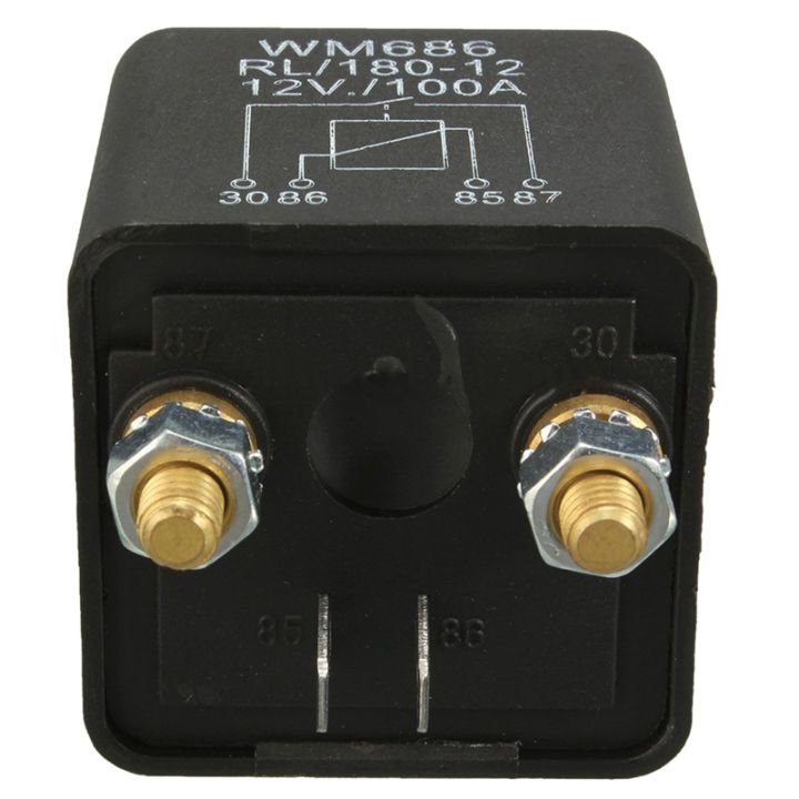 NCANRUI%204X%2012V%20100Amp%204-Pin%20Heavy%20Duty%20ON/OFF%20Switch%20Split%20Charge%20Relay%20for%20Auto%20Boat%20Van%20Black%20-%20Image%205