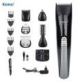 Kemei KM-600 Kemei Multifunction 11 in 1 Titanium Blade Hair Trimmer For Men - Black. 