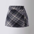 2023 Girls' Autumn and Winter Red Tweed Plaid Hip Skirt Korean Children's Foreign Skirt Girl High Waisted Short Skirt.