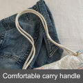 Stripe Large Capacity Tote Bag Students Classroom Canvas Bags Bags Women 2024 Summer Shoulder Armpit Bag Mzea.
