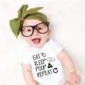 0-24M Toddler Cotton Rompers Unisex Baby Clothes EAT SLEEP POOP Jumpsuit Lovely Girls Outfits Infant Boys Bodysuits.