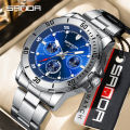 SANDA Simple Multi pointer Workplace Business Personalized Quartz Watch Successful Men's Watch SD3266-2.