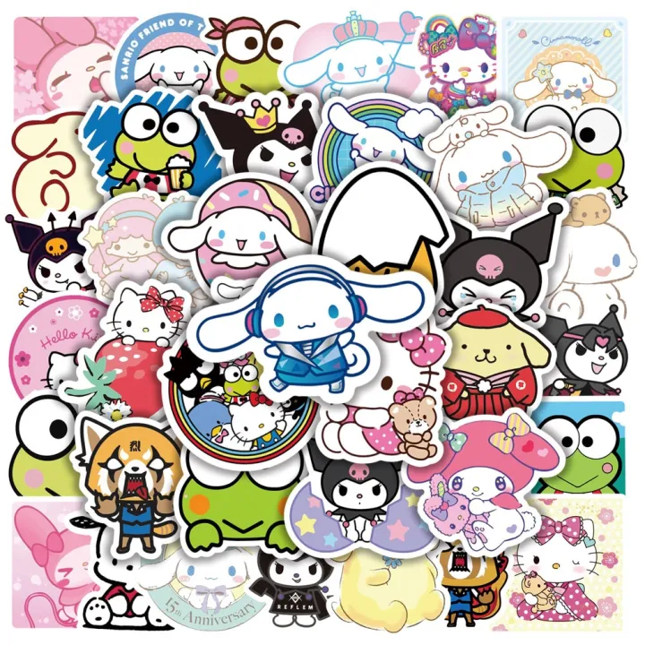 50/100pcs%20Kawaii%20My%20Melody%20Kuromi%20Hello%20Kitty%20Stickers%20for%20Kids%20Girls%20DIY%20Laptop%20Phone%20Diary%20Cute%20Cartoon%20Sanrio%20Sticker%20Decals%20-%20Image%202