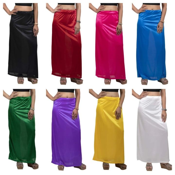 Ladies Casual Satin Silk Petticoat Inskirt Daily Wear Petticoat Readymade Petticoat Indian Sari Underskirt Saree Inner Wear Skirt Dress Wrap