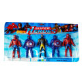 5pcs super heroes toy spider man super man bat man iron man toys. 