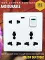 8 Pin Multi Function universal wall switch socket with 1 gang 1 way switch socket 8pin multi socket multiplug.