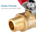 1/4 Inch Ball Valve NPT Air Compressor Brass Valve Female Male Shut Off Small.