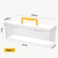 Portable Plastic Hardware Tool Box Transparent Toolbox Tool Storage Box Tool Organizer Household Parts Box.