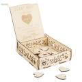 Wedding Guest Book Sign Boho Guestbook Box for Baby Shower Reception Hearts. 