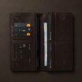 Zays Premium Eco-Friendly Leather Long Wallet for Men, Handmade Slim Compact Wallet 7.4 x 3.7 x 1 Inch, 7 Card Slots, ID Slot, Cash Compartment, 2 Mobile Compartments, Fits Large Smartphones, Luxury Gift Box.