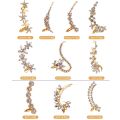 Bohemian No Hole Crystal Rhinestone Ear Cuff Wrap Stud Clip Earrings For Women Girl Ear Bone Clip No Pierced Ear Clip.