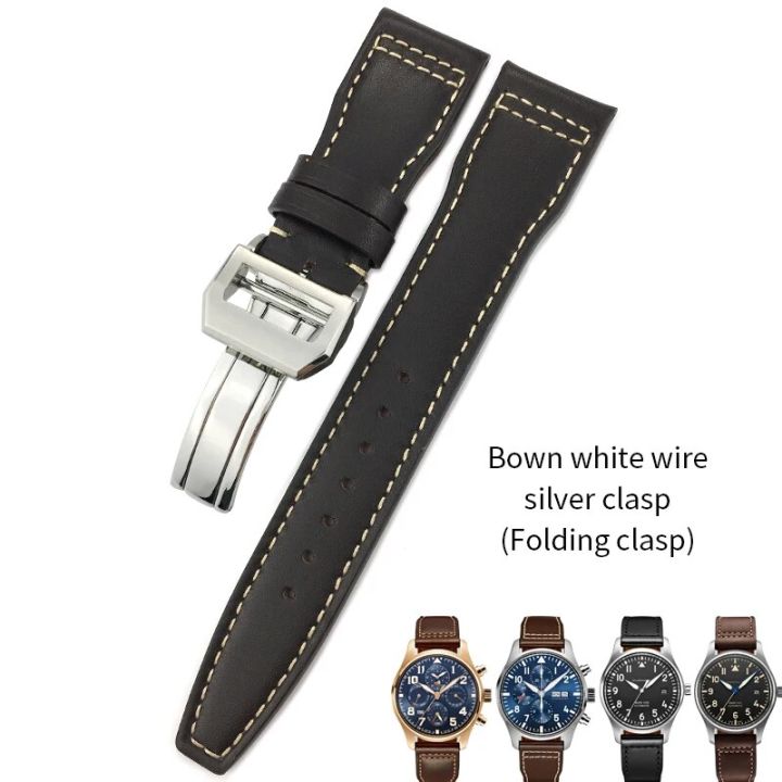 20mm%2021mm%2022mm%20Calfskin%20Leather%20WatchBand%20for%20IWC%20Mark%20LE%20PETIT%20PRINCE%20IW327004%20IW377714%20Big%20PILOT%20Accessories%20Folding%20Buckle%20-%20Image%206