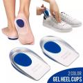 Silicone Gel Heel Cup Pad, Shoe Inserts for Plantar Fasciitis, Sore Heel, Heel Pain, Heal Dry Cracked Heels, Achilles Tendinitis Foot Comfort Pads Support. 