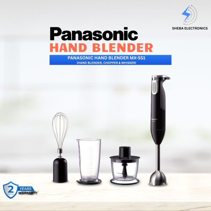 Panasonic MX-SS1 3-in-1 Hand Blender, Chopper & Whisker – Powerful ...