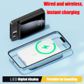 100000mAh Wireless Power Bank Magnetic Qi Portable Powerbank Type C Fast Charger For iPhone15 14 13 Samsung MaCsafe 2024 New. 