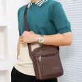 Luxury Vintage Men Messenger Bag Fashion PU Leather Shoulder Bag Business Crossbody Bag Large Capacity Male Casual Handbag. 