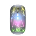 A20 Metal Roller 5 Buttons Thin Slim 2.4G Silent 500Mah Rgb Rechargeable Wireless Optical Mouse For Desktop Computer | Laptop. 