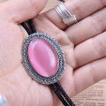 Agate Time Gem bolo tie retro shirt chain bolo collar rope leather necklace tie KEEMEEUYZO. 